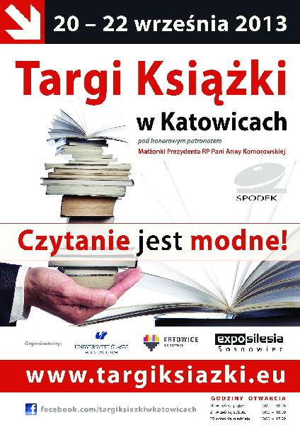 Plakat Targów Książki w Katowicach 2013.