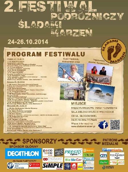 Plakat Festiwalu Śladami Marzeń.