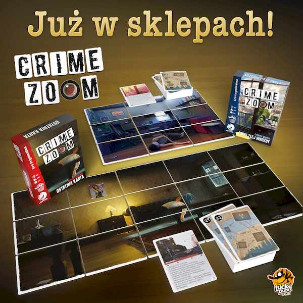 Okładka gry planszowej Crime Zoom Ptaki złej wróżby