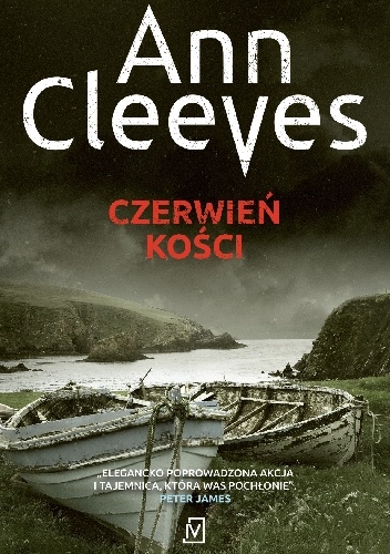 Okładka Czerwieni kości Ann Cleeves.