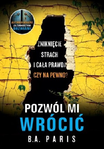 Okładka Pozwól mi wrócić B. A. Paris.