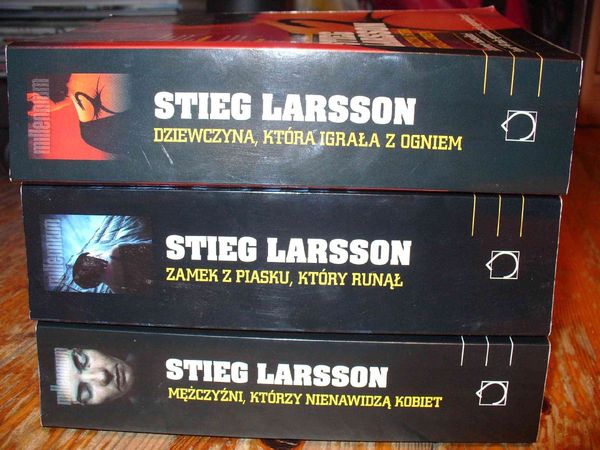 Trzy książki Millenium, fot. Marta Matyszczak.