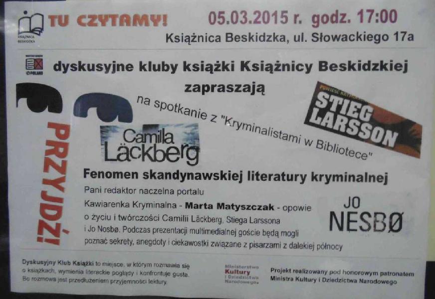Kryminaliści w Bibliotece w Bielsku-Białej/fot.Damian Matyszczak.